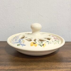 Vintage Hand Painted, Ceramic, Colorado Wildflowers, Potpourri Bowl